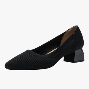 Black Women's Chunky Block Work Heels